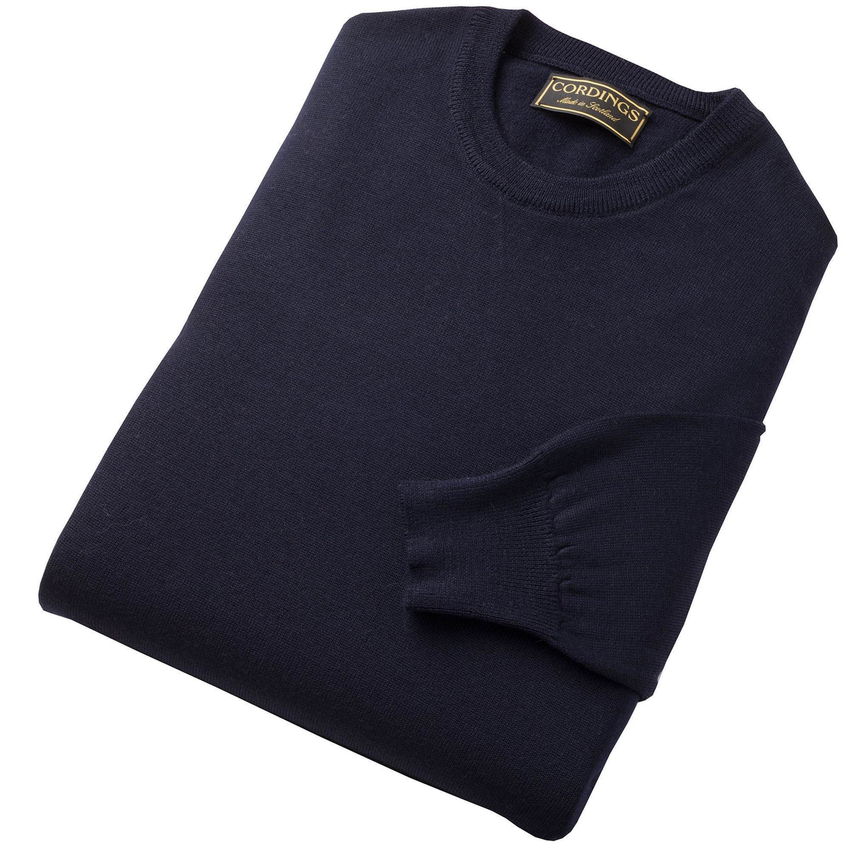 Navy Extrafine Merino Crew Neck Jumper