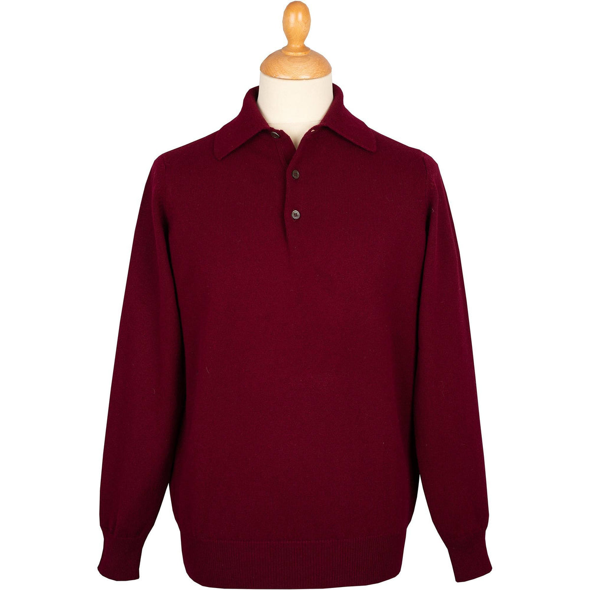 Bordeaux Polo Lambswool Jumper