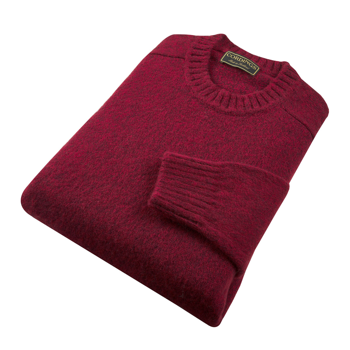 Red Marl Brushed Shetland Crewneck