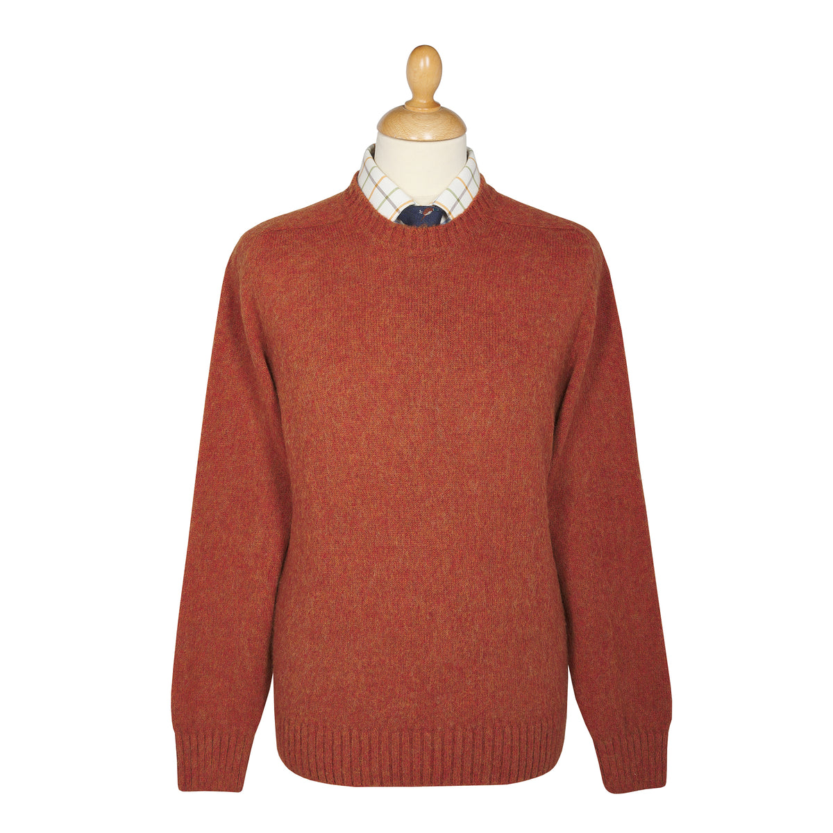 Rust Brushed Shetland Crewneck