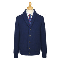 Denim Blue Marl Rib Cardigan