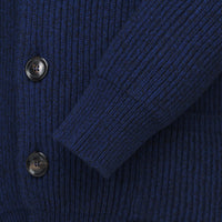 Denim Blue Marl Rib Cardigan
