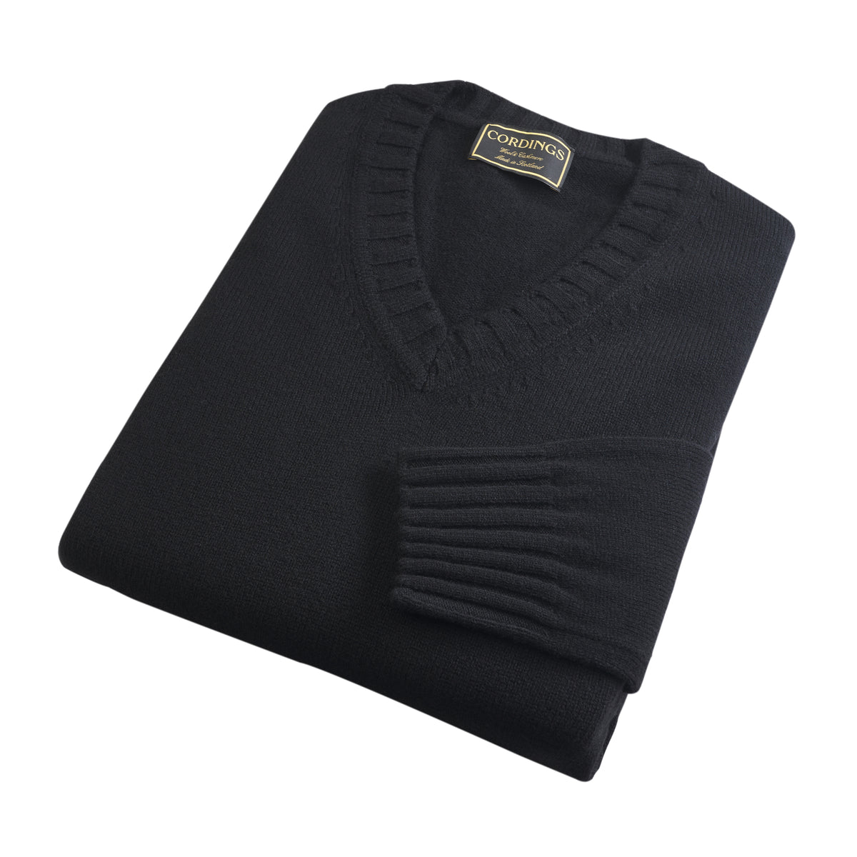 Black Walker V-Neck Jumper