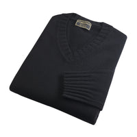 Black Walker V-Neck Jumper