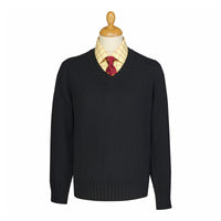 Black Walker V-Neck Jumper
