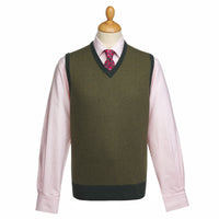 Green Bertie Herringbone Vest