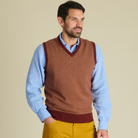Rust Bertie Herringbone Vest
