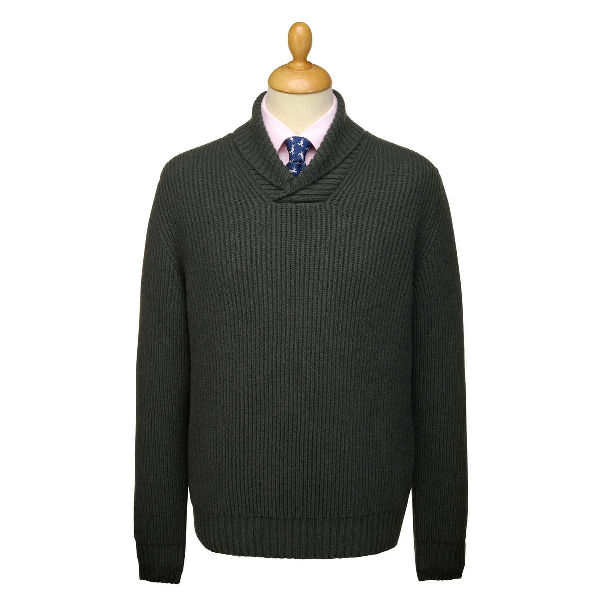 Loden Green Army Rib Pullover
