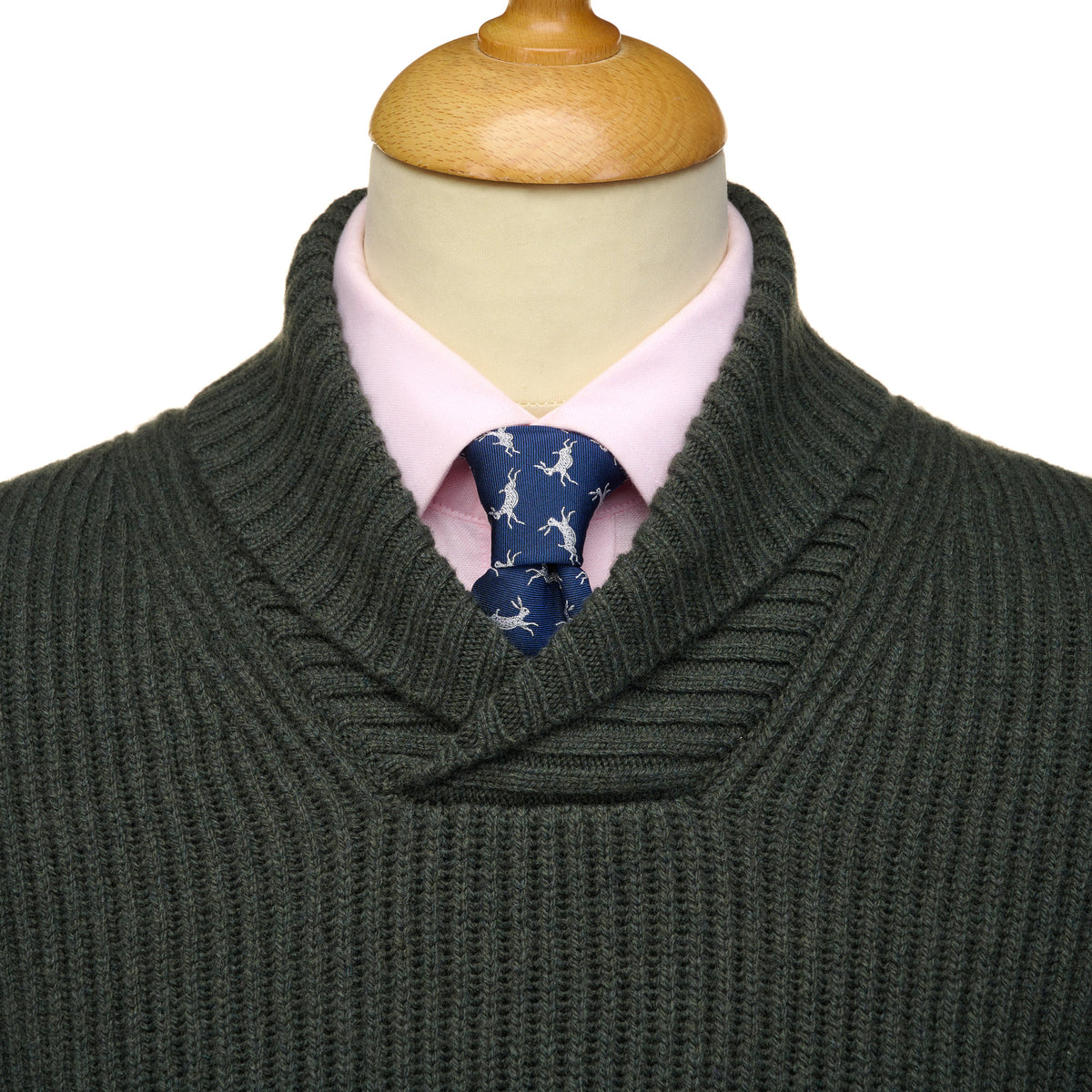 Loden Green Army Rib Pullover