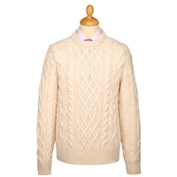 Cream Beacon Cable Crewneck