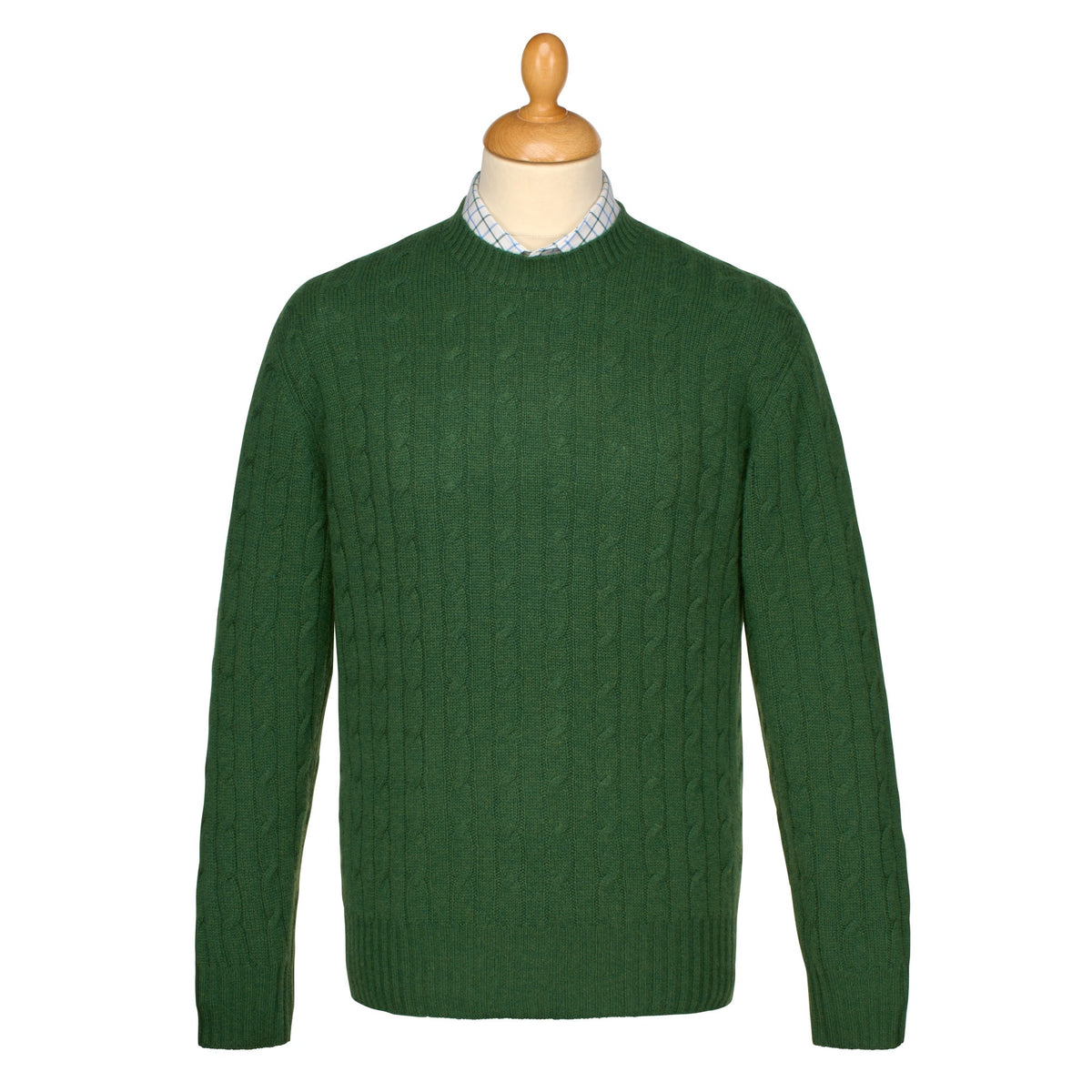 Cedar Cashmere Cable Crewneck