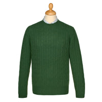 Cedar Cashmere Cable Crewneck