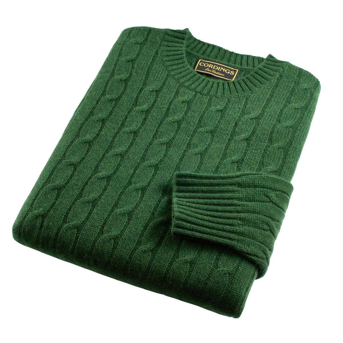 Cedar Cashmere Cable Crewneck
