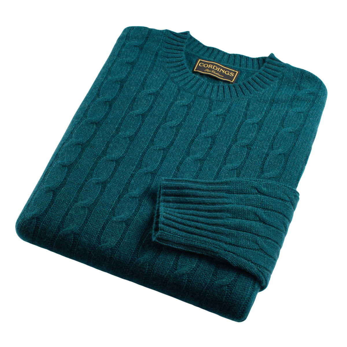 Sea Green Cashmere Cable Crewneck