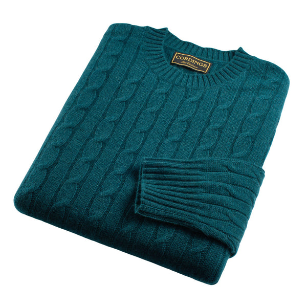Sea Green Cashmere Cable Crewneck