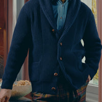 Navy George Shawl Cardigan