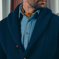 Navy George Shawl Cardigan