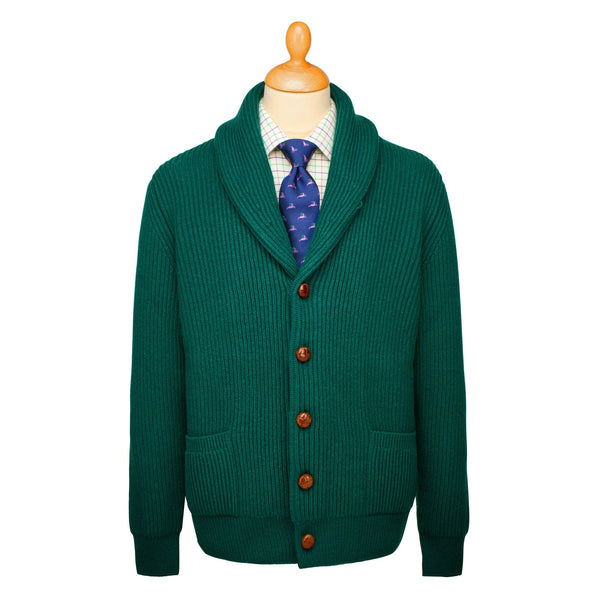 Tartan Green George Shawl Cardigan