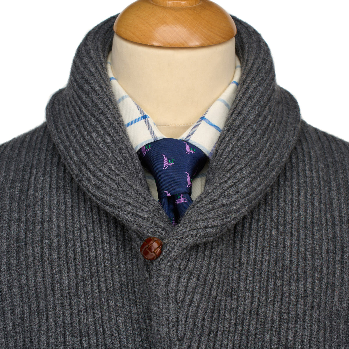 Grey George Shawl Cardigan