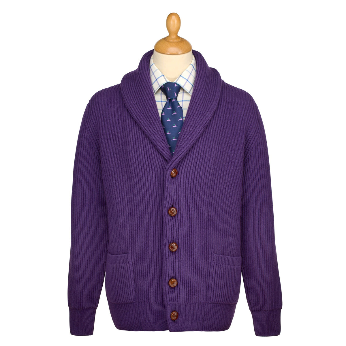 Purple George Shawl Cardigan
