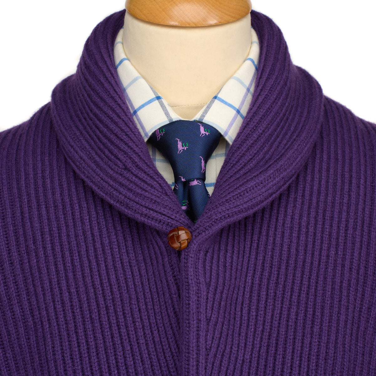 Purple George Shawl Cardigan