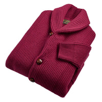 Burgundy George Shawl Cardigan