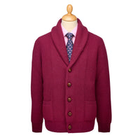 Burgundy George Shawl Cardigan