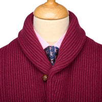 Burgundy George Shawl Cardigan