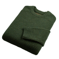 Forest Green Patrick Weave Crew Neck Jumper