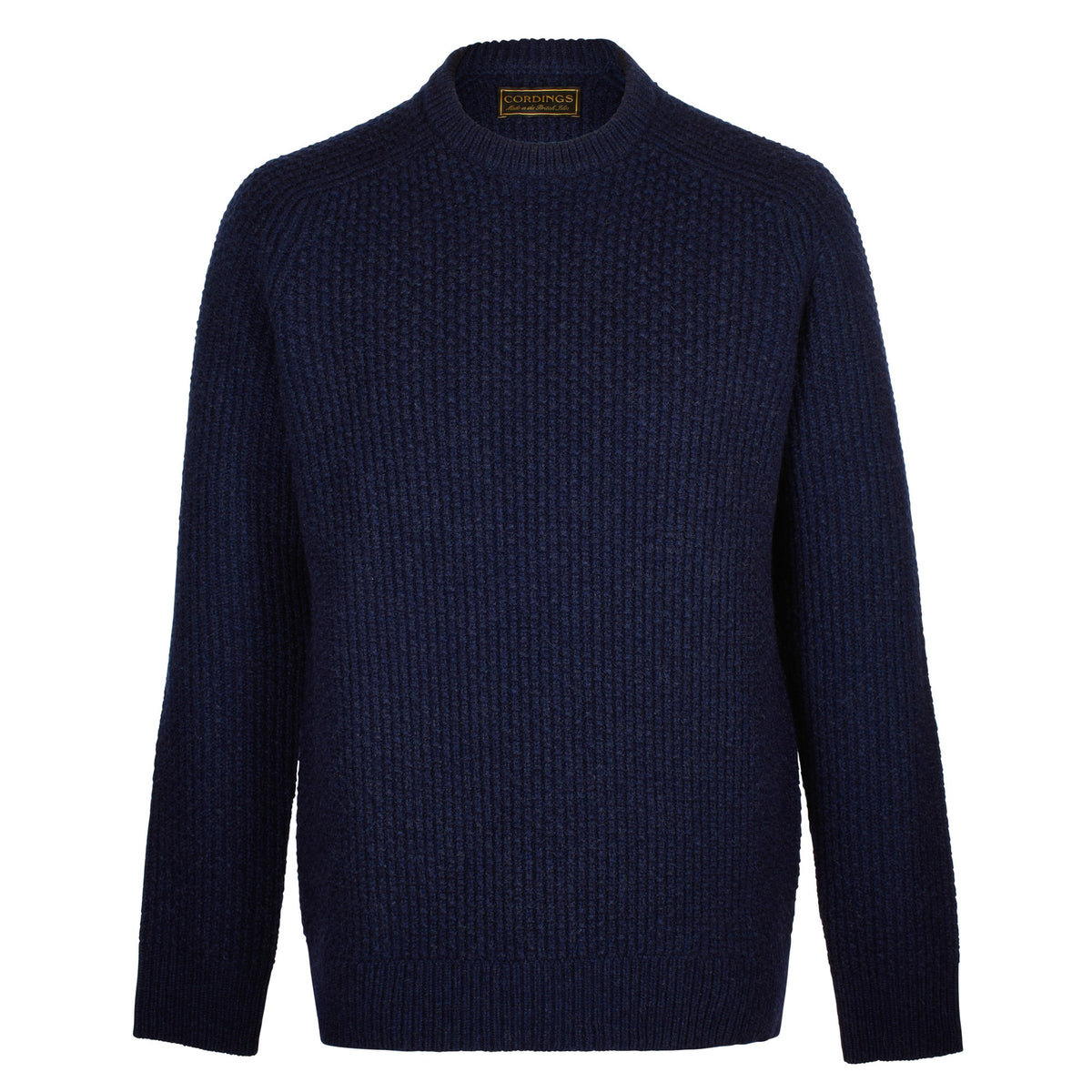 Navy Patrick Weave Crew Neck Jumper