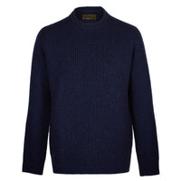 Navy Patrick Weave Crew Neck Jumper