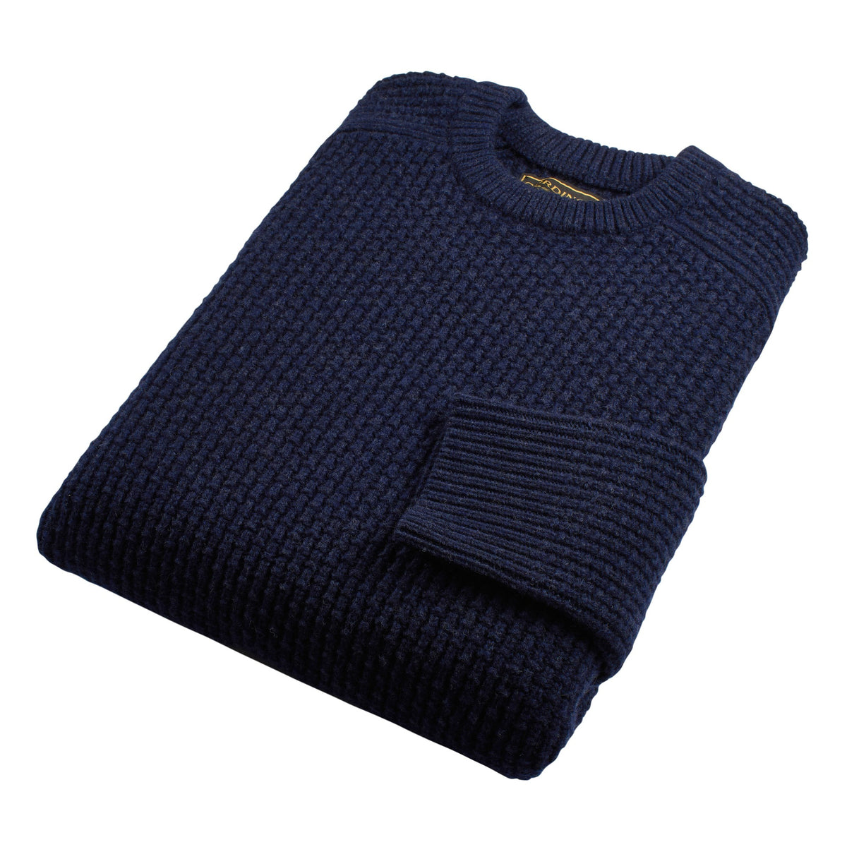 Navy Patrick Weave Crew Neck Jumper