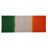 Green Orange Three Tone Silk & Wool Scarf