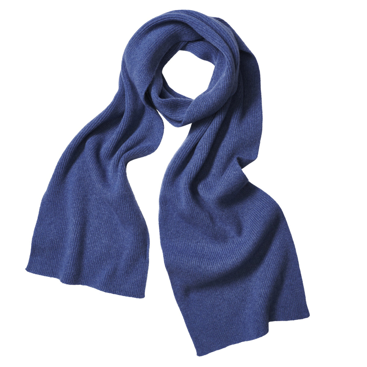 Blue Angora Wool Scarf