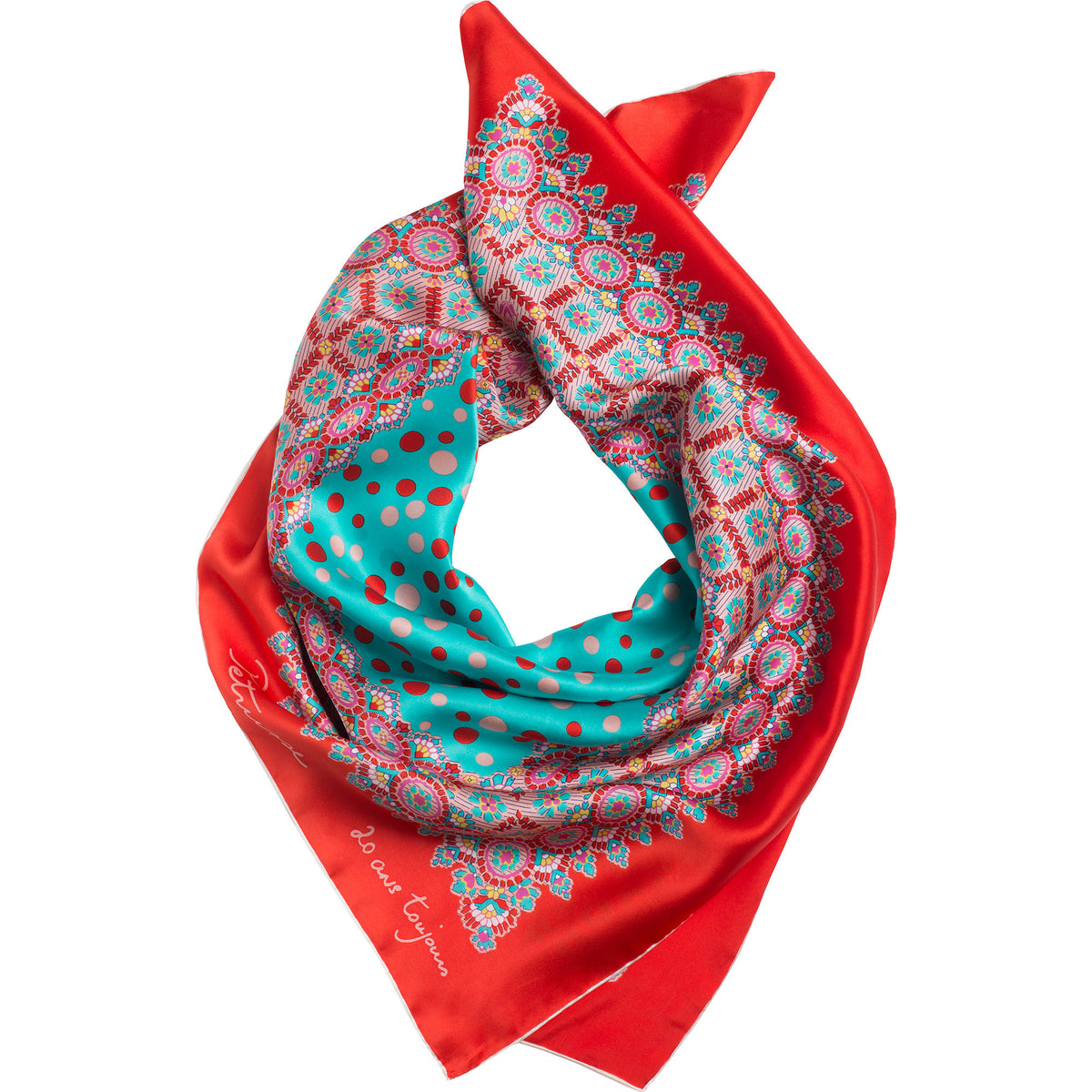 Red Silk Roulette Scarf