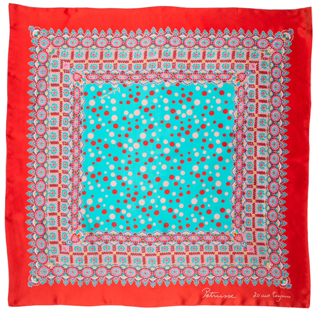 Red Silk Roulette Scarf
