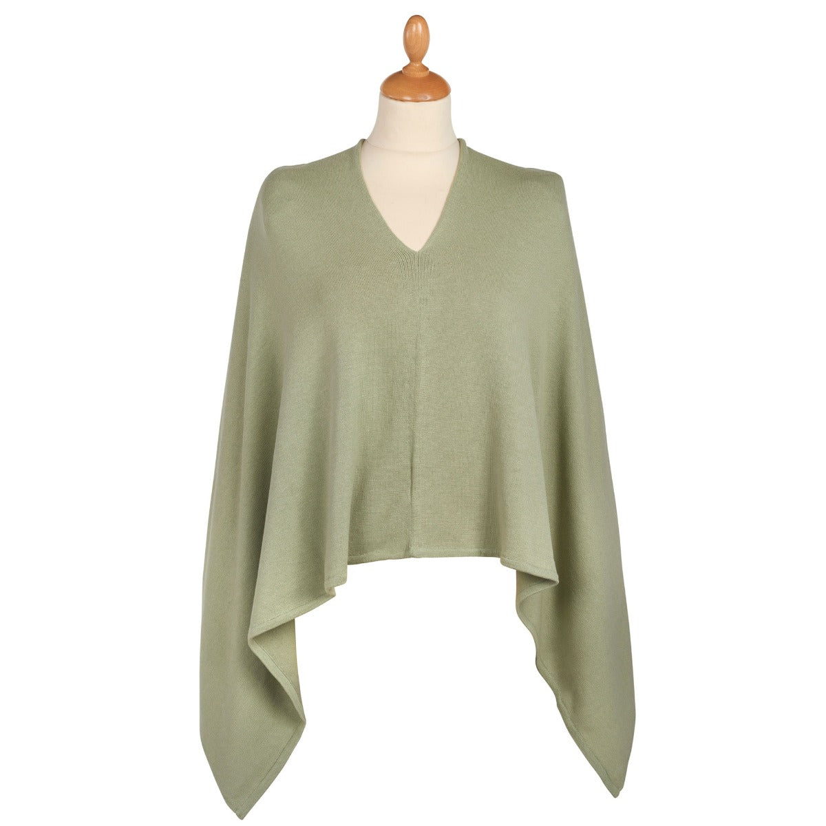 Green Cotton Poncho