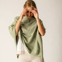 Green Cotton Poncho