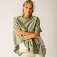 Green Cotton Poncho