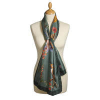 Green Silk Deer Scarf