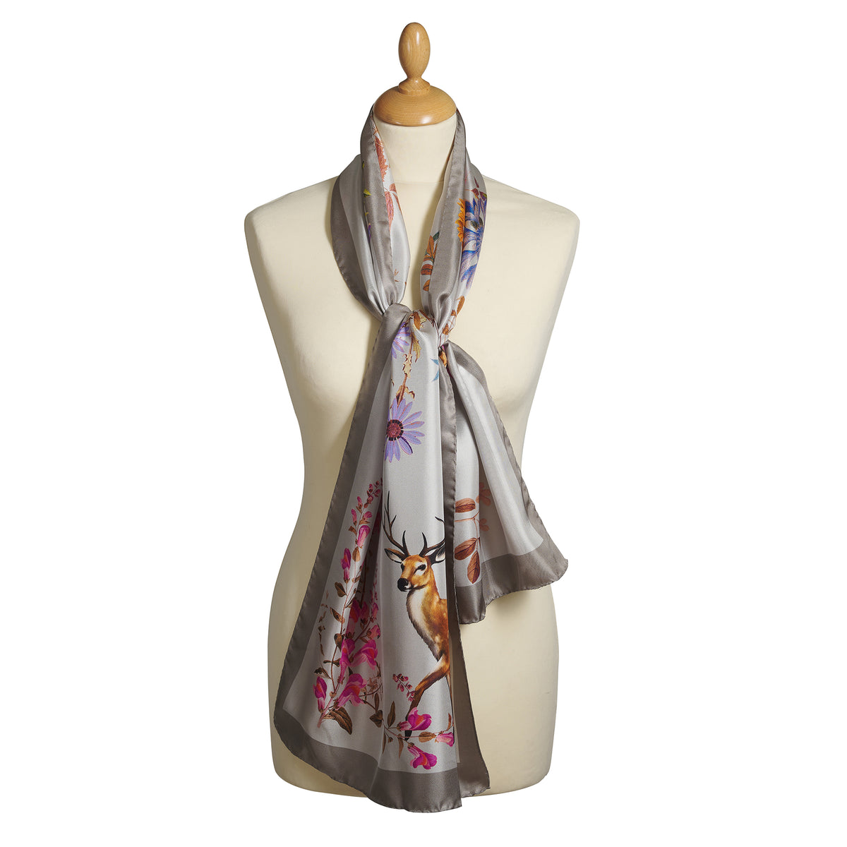 Silver Silk Deer Scarf