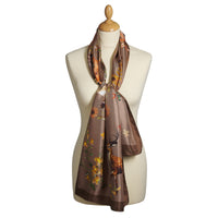 Taupe Silk Deer Scarf