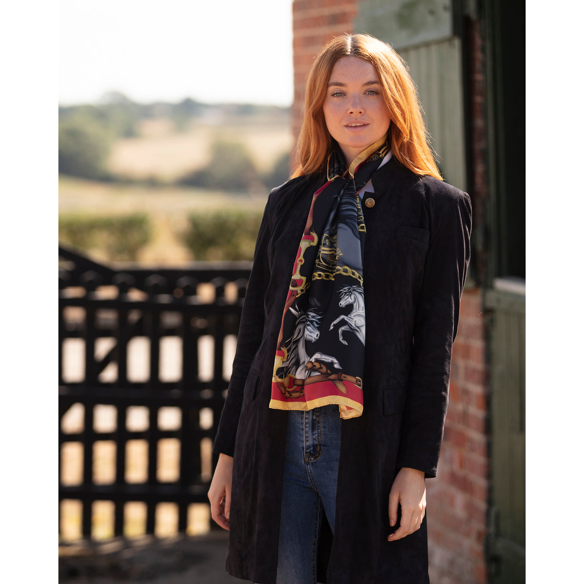 Gold Hold Your Horses Classic Scarf