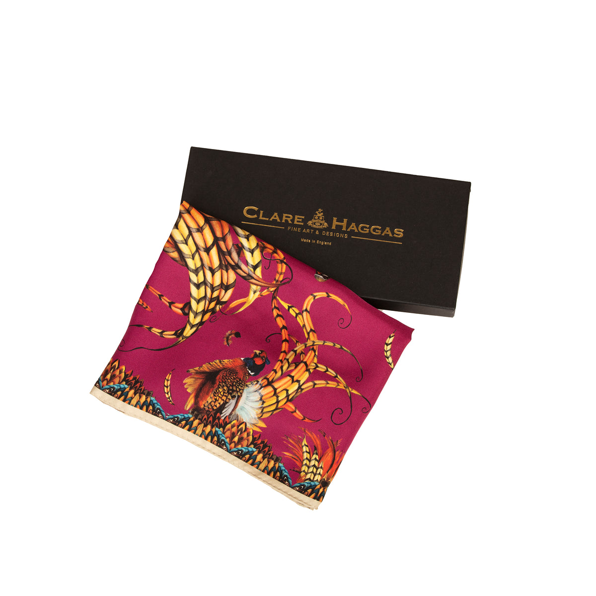 Mulberry Heads or Tails Silk Narrow Scarf