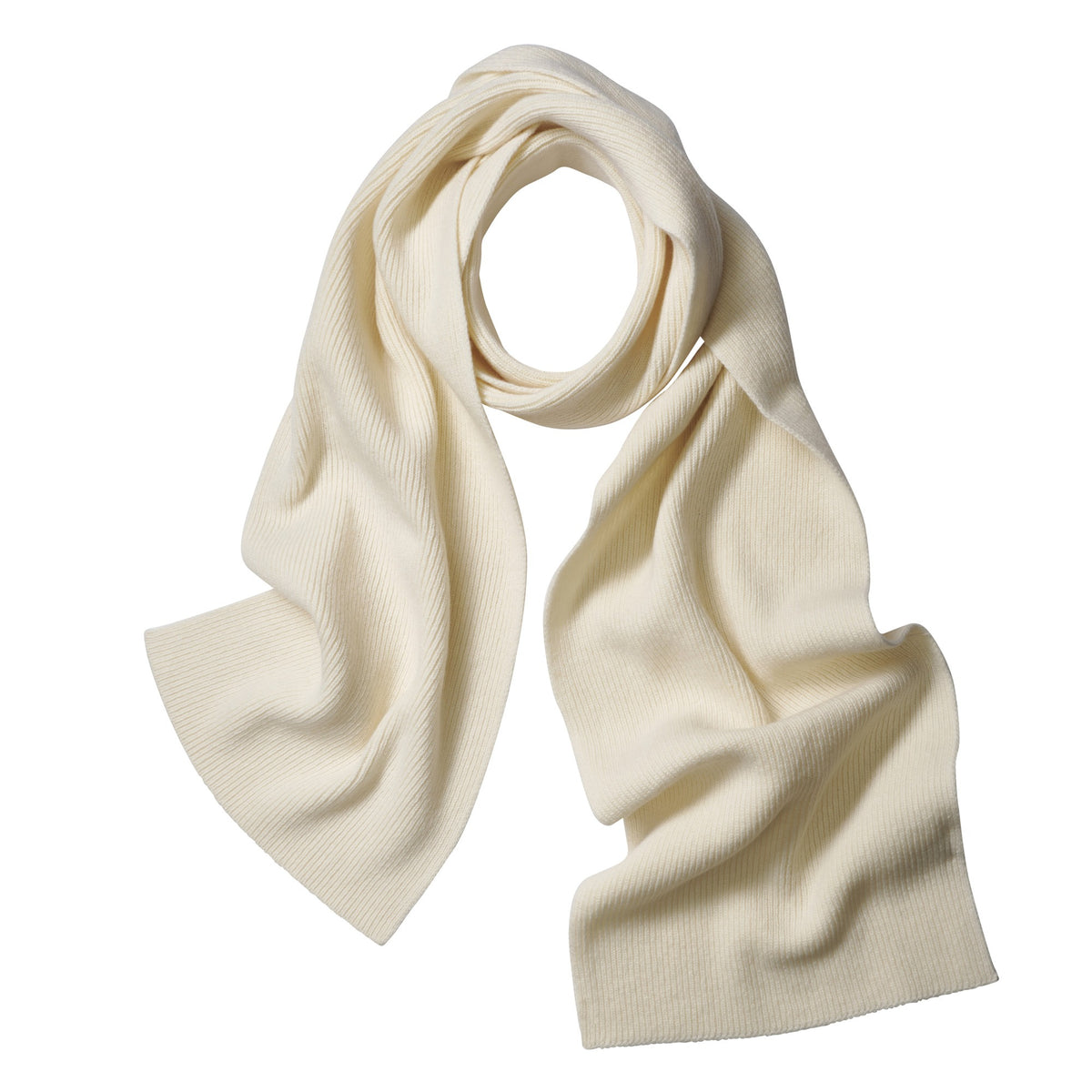 Cream Angora Wool Scarf