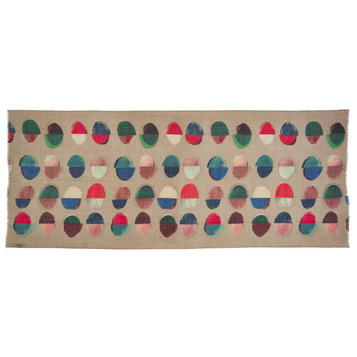 Circle Print Merino Scarf