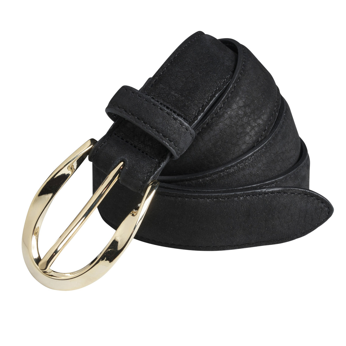 Black Nubuck Twist Belt