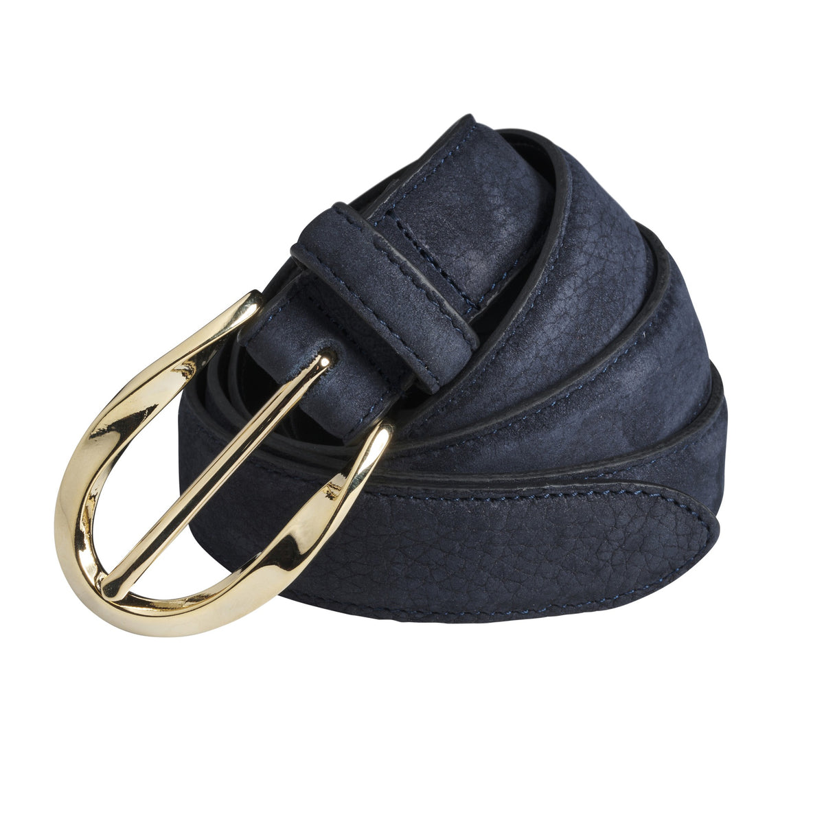 Navy Nubuck Twist Belt