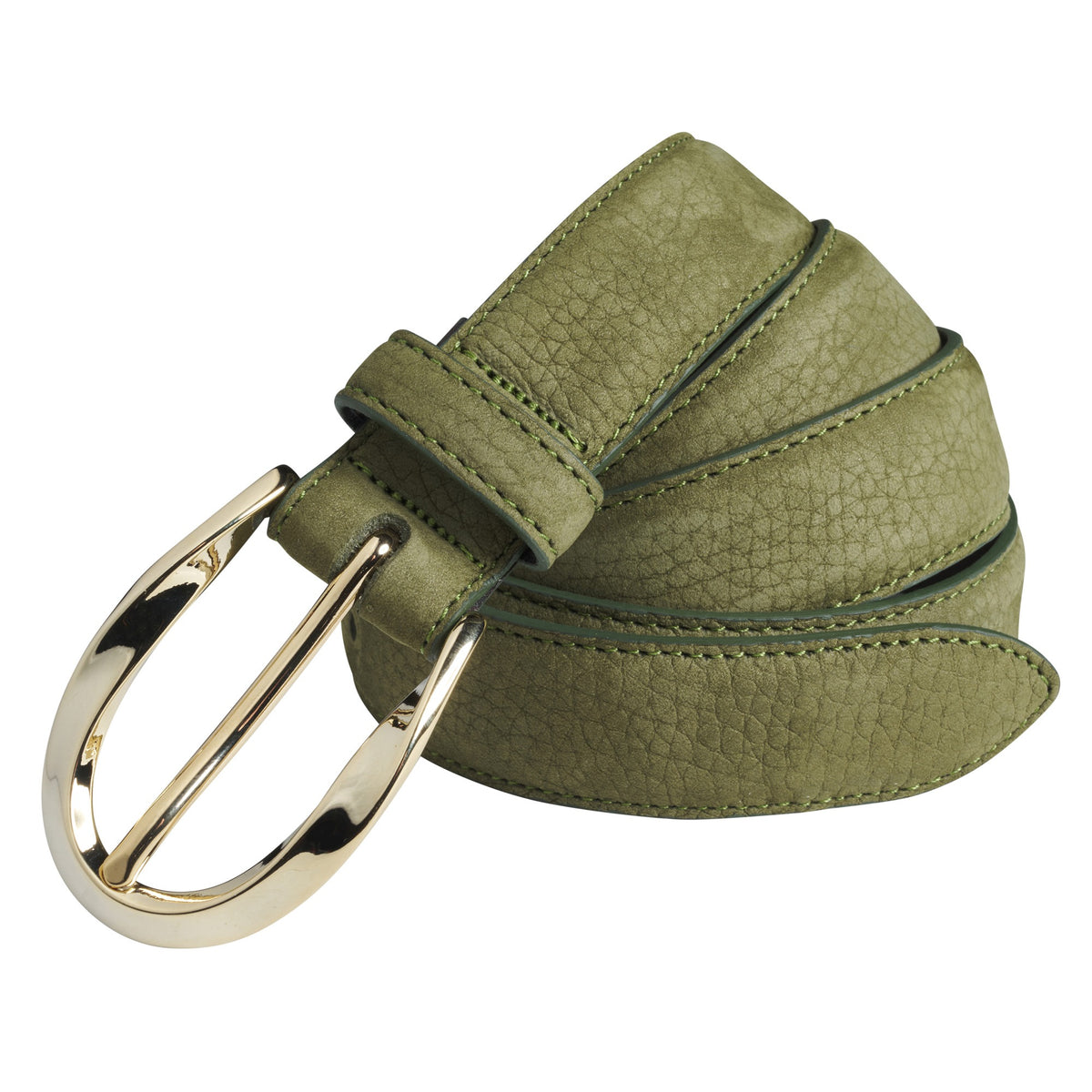 Green Nubuck Twist Belt