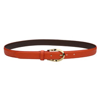 Classic Leather Orange Twist Belt